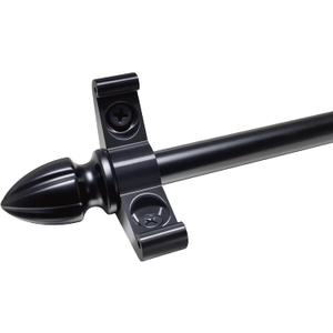 10-Pack 35.4" Black Stair Rods | Heavy Duty, Mounting Hardware Included, Decorative, For Carpet Treads and Runners