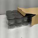 36 Pack 1 OZ Plastic Jars with Lids, BPA Free, Reusable, Refillable Transparent Cosmetic Containers for Bath Salts, Cosmetics, Powders, Beauty Product and Small Accessories (Black)