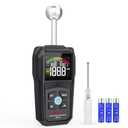 MESTEK Pinless Moisture Meter for Wood, Walls & Drywall, Digital Moisture Detector, Concrete Moisture Meter & Firewood Reader, Detects up to 40mm Below Surface with 3-Color LCD Display, Audible Alarm