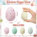 KJX 24 Pcs Plastic Speckled Easter Eggs, 2.4in 4 Colors Faux Pastel Speckled Eggs Bowl Vase Filler, Decorative Easter Eggs for Home Tables Centerpieces DIY Craft Spring Decor (Pastel)