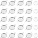 PH PandaHall 100pcs Stainless Steel Cabochon Connectors Settings Pendant Cabochons Trays 10mm Earring Bezel Trays Flat Round with Double Loop for Bracelets Necklaces Jewelry Making Art and Crafts.