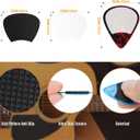 60pcs Guitar Picks Grips, Anti-slip Silicone Soft Grips with 10 Guitar Picks, Two Different Thicknesses, Self-Adhesive Guitar Pick Holder (Transparent)
