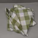 Hiasan Checkered Round Tablecloth 108 Inch - Waterproof Stain and Wrinkle Resistant Washable Fabric Table Cloth for Dining Room Party Outdoor Picnic,Sage Green and White