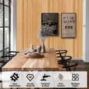 FONUNO Bamboo Wall Panel for Interior Decoration Bamboo Pole Wrap Roll Natural Wainscoting Paneling Decorative Wall Slat Covering for Living Room, Bedroom, Office (48 Inch x 96 Inch, Carbonized)