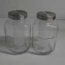 1 Gallon Glass Drink Dispensers For Parties 2PACK.Beverage Dispenser,Glass Drink Dispenser With Stand And Stainless Steel Spigot 100% Leakproof.Lemonade Dispenser With Ice Cylinder.Laundry Detergent (1 Gallon Double With Stand)