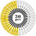 LovesTown 36PCS Party Blowers, Noise Makers Party Favors, Birthday Blowers for Kids, Silver and Gold