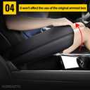 AOMSAZTO Console Covers for 2012-2017 Toyota Camry Armrest Covers for Toyota Camry Black with Black Stiches