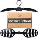 Ho Stevie! Wetsuit Hanger - Wet Suit Dries Faster, No Shoulder Stretching - Vented Shoulder Support Hanger for All Wetsuits (Black)