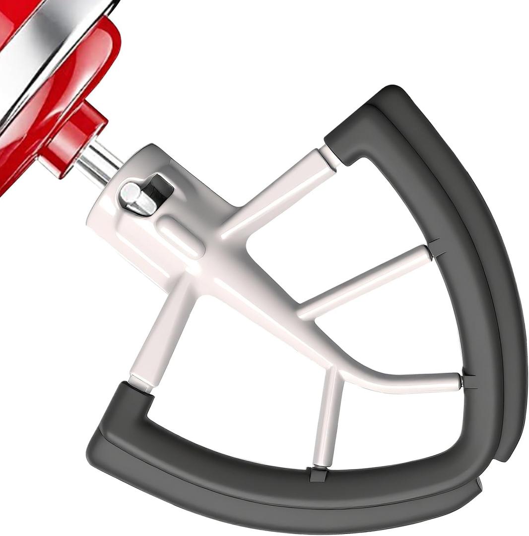 Flex Edge Beater for KitchenAid 4.5/5 Qt Tilt-Head Mixer  Flexible Silicone Edge kitchen aid paddle attachments, Auto-Scrape Bowl Scraper, For Kitchen Aid Accessories and Attachments (Gray)