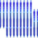 ChicRosa 40 Pack Blue Gel Pens, Retractable Medium Point Gel Ink Pens Smooth Writing for School Office Home, Comfort Grip(20 Pens with 20 Refills) (Blue) (Blue)