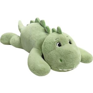 XMV 31 inch 5 lbs Dinosaur Weighted Stuffed Animals, Large Weighted Plush Animal, Cute Plush Toy Pillow, Soft Dino Plushie Gifts for Adults, Kids, Boys and Girls (Green)