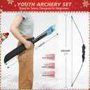 45" Bow and Arrow for Kids 8-12, Youth Recurve Bow Archery Set | Ambidextrous, Adults Beginner, Includes 9Arrows, 4Target Sheets, 1Quiver, 1Arm Guard and 1Adjustable Sight