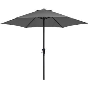 Sunnyglade 9FT Outdoor Patio Umbrella, Market & Table Umbrella with 6 Sturdy Ribs and Crank System, Fade-resistant & Waterproof for Garden Backyard Poolside Deck