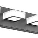 Ralbay LED Black 4 Lights Acrylic Lighting Fixtures Modern Matte Black Bathroom Vanity Lights (26 inch)