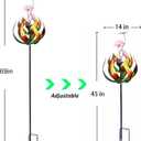 Solar Butterfly Tulips 69 Inch Wind Catcher for Yard Kinetic Wind Spinner with Garden Stake, 360 Swivel Butterfly Tulips Outdoor Wind Sculpture Spinners Metal Windmill-Kinetic Garden Decoration