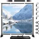 10 x 10FT Backdrop Banner Stand, Heavy Duty Adjustable Photo Background Support Frame Kit, Step and Repeat Stand for Photo Booth, Parties, Exhibition, Trade Show, Wedding (Black)