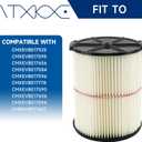ATXKXE Replacement Filter Fit for Craftsman CMXZVBE38754 fit 5-20 Gallon shop vacuum (2 Pack)