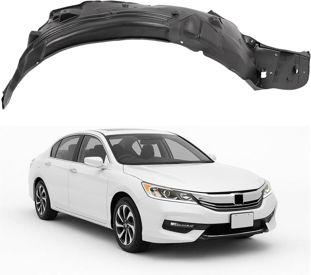 Front Passenger Side Fender Liner Compatible with 2016-2017 Honda Accord Sedan, Replaces H01249157 74100T2AA01, Wheel Liner Splash Shields Guard, Right Side,Without Insulation Foam