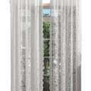 Jayla White Lace Sheer Curtains for Bedroom - Sheer Lace Curtains for Living Room, Floral Embroidered Farmhouse Window Drapes Vintage European Tulle Retro Style, Rod Pocket, 2 Panels Set, 42"W x 63"L
