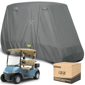 10L0L Golf Cart Cover Universal 2/2+2 Passenger 80" Extended Roof fit for Golf Cart Club Car EZGO and Other - Waterproof Golf Cart Storage Cover