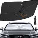 Windshield Sun Shade Umbrella, 55" x 31" Car Sun Shade Windshield Cover, Foldable Car Front Window Protector for Cars, SUVs, Hatchback (Plain)
