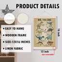 TWRVI Dinosaur Inspirational Poster Hanger with Wood Frame, You Are Positive Affirmations Wall Art Decor for Kids, Motivational Posters for Kids Boys Nursery Room Bedroom Playroom Decor, 12x16 Inch