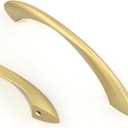 Asidrama 10 Pack 5 Inch(128mm) Brushed Gold Cabinet Pulls Cabinet Handles Cupboard Handles Kitchen Cabinet Hardware for Cupboard Drawer Pulls (5" Hole Center)