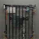 Babelio Baby Gate for Stairs, Kitchen & Doorways, No Bottom Bar| One-Handed Operation| Auto-Close| Hardware Mount (Drill Needed) Safety Dog/Pet Gate (Black - B17, 26-43" W, 28" H)