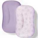 Cpzzkq Baby Lounger Cover 2 Pack - Silky Soft and Breathable Infant Lounger Cover, Newborn Lounger Slipcover for Baby Boys Girls, Fits & Most Loungers, Cover Only, Purple