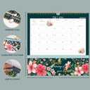 Wall Calendar 2026-2027 - Pocket Calendar, 11.2" x 11.2", 2026-2027 Calendar with Pockets, Jul. 2026 - Dec. 2027, Wall Calendar 18 Month with One Pockets, Calendars for Office School Home, Golden Twin Wire Binding, Premium Paper - 12 Different Floral
