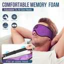 Sleep Headphones 3D Sleep Mask with Bluetooth 5.4 Headphones for Side Sleepers, Wireless Music Headband with Ultra-Thin Stereo Speakers, Long Playtime Battery Adjustable & Blackout for Men Women