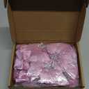 WILLBOND 36 Pcs 3 Size Christmas Poinsettia Christmas Tree Flowers Glitter Faux Flowers Decoration Artificial Poinsettia Ornaments for New Year Home Outdoor Decoration(3/4/ 6 Inch,Pink)