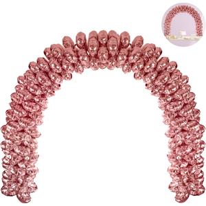 6.6FT Balloon Table Arch Kit  Adjustable Foil Balloon Arch Stand for Birthday, Wedding, Party, Baby Showers and Graduation Decorations  Easy Assembly Party Supplies (Rose Pink)