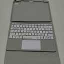 Harvopu Compatible for iPad 11th 10th Generation Case with Keyboard, Folio Cover with Pencil Holder, Multi-Touch Trackpad, 7 Color Backlit, Detachable Keyboard for iPad (A16) 11th/10th Gen (Gray)