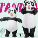 Spooktacular Creations Halloween Inflatable Costume, Full Body Panda Air Blow Up Outfit, Inflatable Suit for Themed Parties (Kid)
