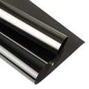 Window Privacy Film One Way Window Tint for Home Black Silver, 35.4" x196.9"