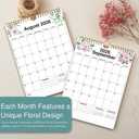 2026 Wall Calendar, Monthly Planner from September 2025 to December 2026, A4 Size with Holidays & Notes Section, Flower Design