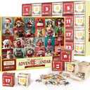 Christmas 2024 Advent Calendar Puzzle,1008Pcs Dog&Cat Advent Calendar Puzzle Christmas Gifts for Family Games for Kids, Adult