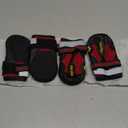 QUMY Dog Shoes for Large Dogs, Medium Dog Boots & Paw Protectors for Winter Snowy Day, Summer Hot Pavement, Water-Resistant in Rainy Weather, Outdoor Walking, Indoor Hardfloors Skid-Resistant Sole (Size 5: 2.4''x2.8''(W*L) (Pack of 4))