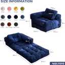 MAXYOYO Folding Sofa Bed, Convertible Chair Bed with Pillow, Single