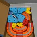 Flexible Magnetic DIY Electric Train Track Set for Toddlers 3+, 18 PCS Anti-Jam Magnetic Tracks, USB-Powered STEM Educational Toy Gift