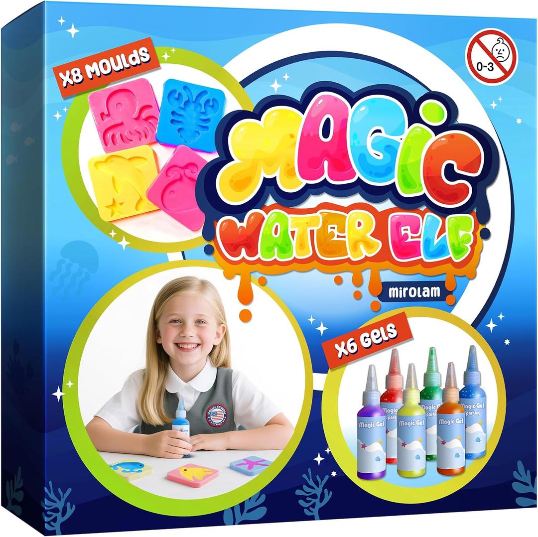 Magic Water Elf Toy Kits - Aqua Gel Water Pets - DIY Squishy Maker Set - Creative Fairy Art Crafts Toy Kits for Kids Activities - Fun Birthday Gifts for Girls Boys Age from 6 7 8 9 10 Years Old (Large)