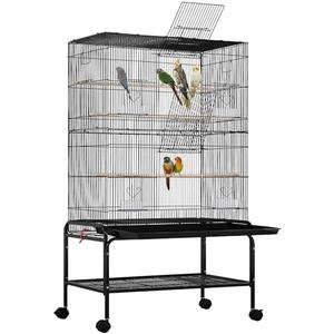 Yaheetech 53'' Large Bird Cage Budgie Cage for Parakeets Cockatiels Conures Lovebirds Parrots with Rolling Stand