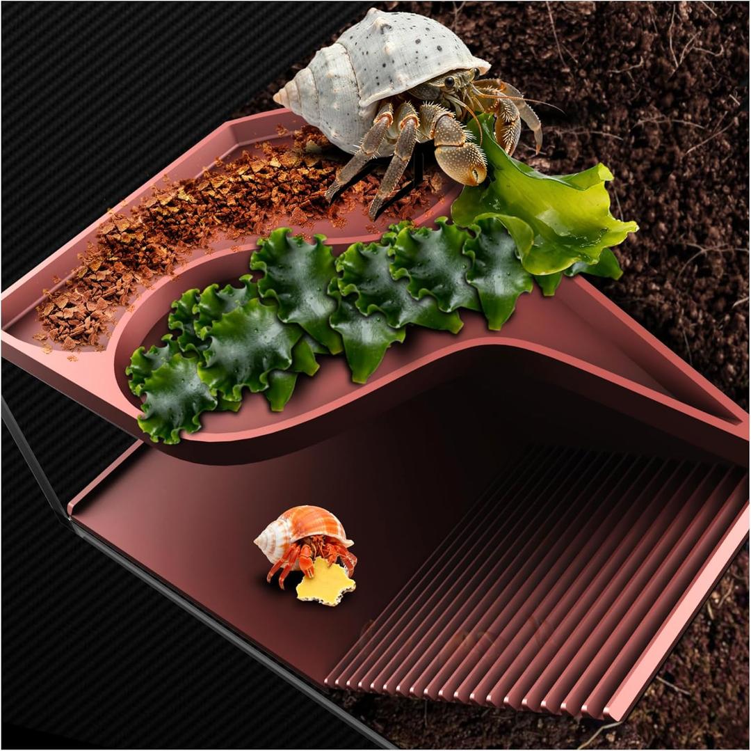 Hermit Crab Hideout with Climbing Tunnel | Hermit Crab Climbing Toys| Hermit Crab Water Tank Accessories |Hermit Crab Habitat, Also Suitable for Sea Turtles, Lizards and Tarantulas
