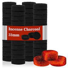 MAQIHAN 50PCS Incense Charcoal Briquettes  Charcoal Tablets Incense Burner Charcoal Burning Discs Resin Burner Grilling Quick Light Natural Charcoal Bulk Instant Fire Coals Supplies