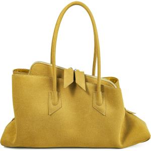 Bevel Edge Suede Large Tote for Women Suede Hobo Bags Retro Shoulder Handbags Purses for Work Travel