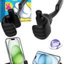 Easter Basket Stuffers for Teens Boys Girls Adults Gifts: Thumbs Up Lazy Phone Stand Cell Phone Holder for Desk Kids Teenage Men Women Funny Cool Gadget Stocking Stuffers Ideas Essentials Easter Gifts, 1, Black
