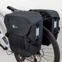 go wild Waterproof Bike Pannier Bag for Rear Rack 20L Bicycle Commuter Bag with Laptop Sleeve, Reflective Strips & Rain Cover Durable Cycling Saddle Bag