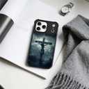 CARLOCA for iPhone 17 Pro Max Compatible with Magsafe Case Design for Girl Boy Shockproof Magnetic Charge Hard PC Back Case Esthetics Pattern Dark Sky Clouds Large Cross Jesus