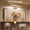 3 Pack Picture Lights for Wall, 15'' Wireless Rechargeable 5000mAh Art Light with Remote, Dimmable Magnetic LED Painting Light, Battery Operated Wall Light for Display Gallery, Living Room, Hallway